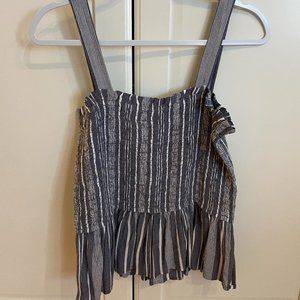 LOFT Smocked Linen Tank Top
